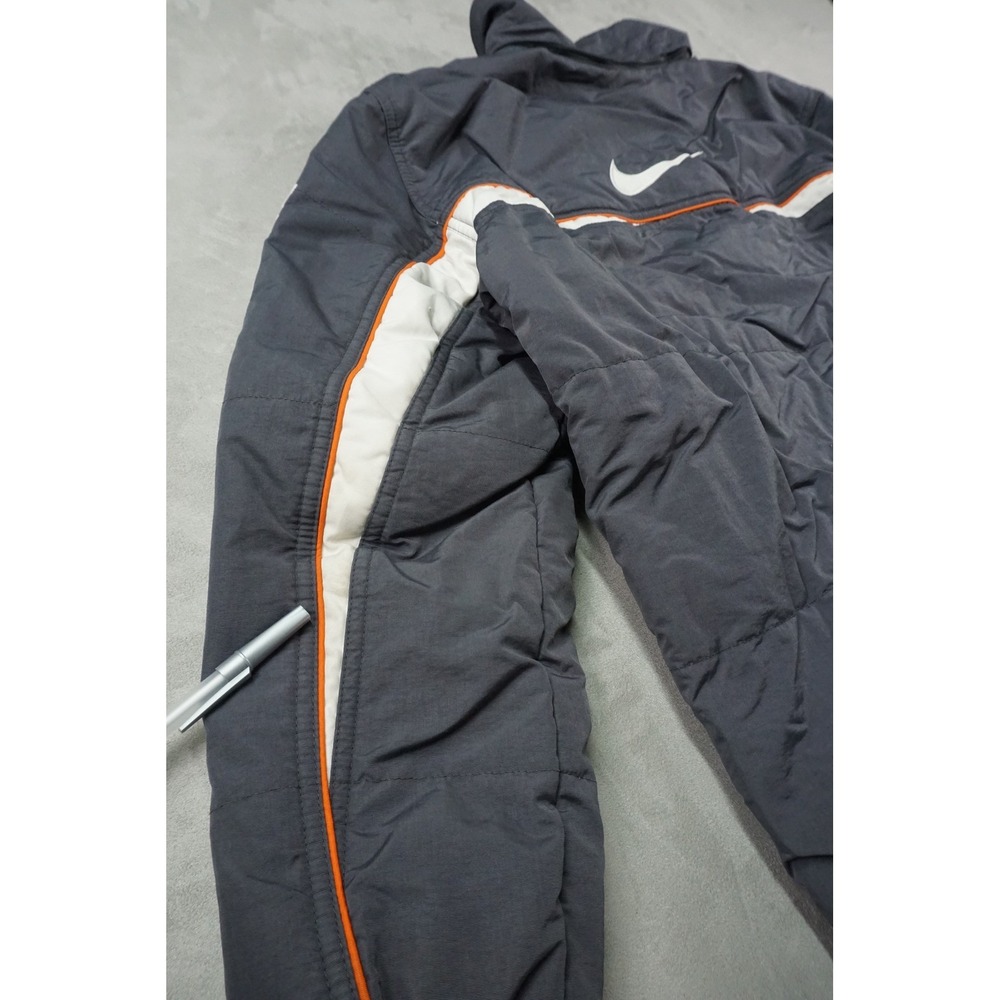 Vintage Nike Y2K 90s Reversible Fleece Lined‎ Jacket Coat Gray Orange Mens Small - Picture 8 of 13